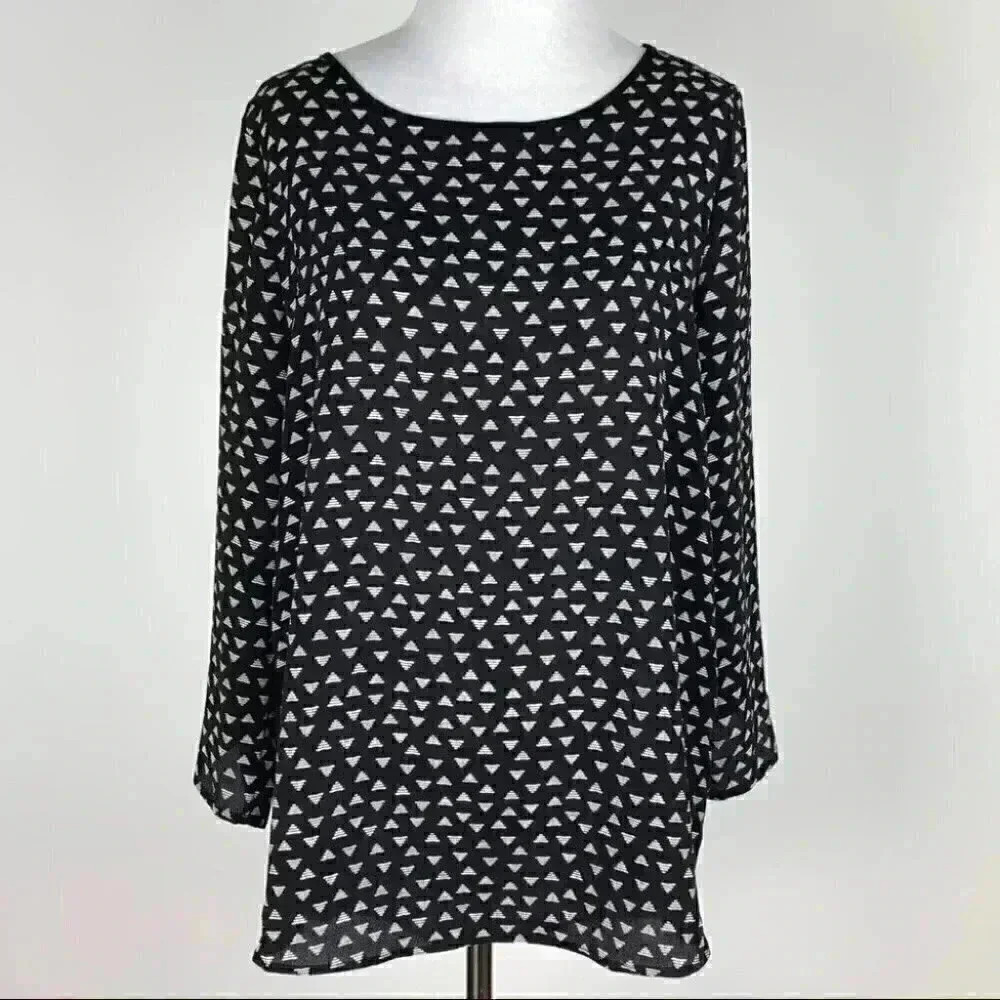 Stitch fix paperMoon womens top size M Black - Picture 1 of 8